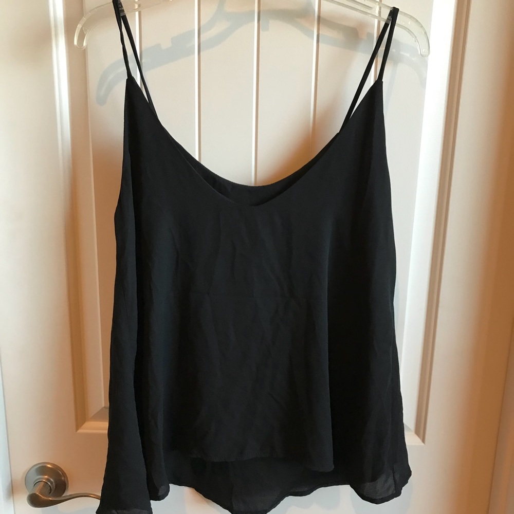 Green Pea Spaghetti Strap Tank Top Blouse
